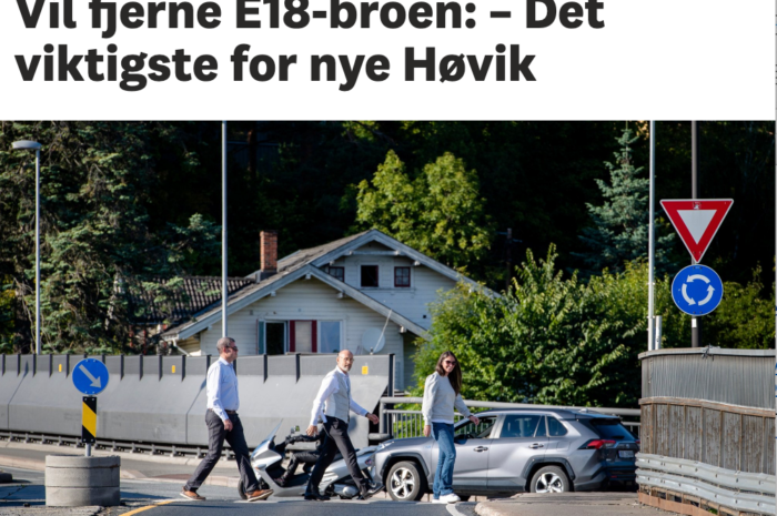 BUDSTIKKA: Vil fjerne E18-broen: – Det viktigste for nye Høvik