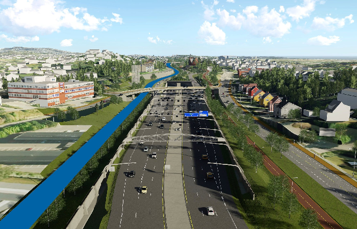 BUDSTIKKA: Nå er det bestemt – Sykkelveien skal gå på sørsiden av E18 ved Høvik